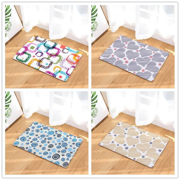 

new arrival geometry print dust-proof carpets bathroon mats anti-slip rugs 40x60or50x80cm