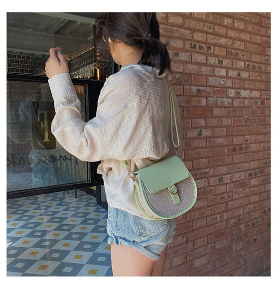 

jiulin new women's horse saddle summer key holder crossbody chain bags