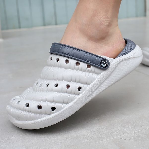 

big size fashion low price comfortable flip flop shoes hollow male light and breathable summer slippers casual beach shoes men, Black