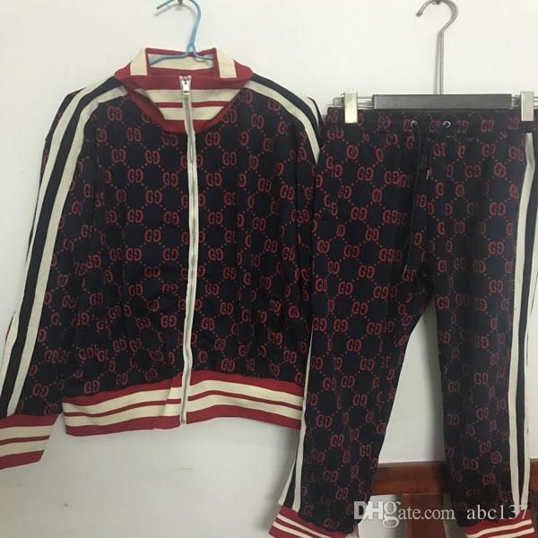 

Men ltaly gg cu tom made track uit ba ket color fabric men 039 port running fa hion zipper g letter pattern dhl, Gray