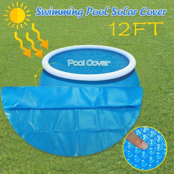

round pool cover protector 12ft foot above ground blue protection swimming water pool cover insulation film accessories outdoor