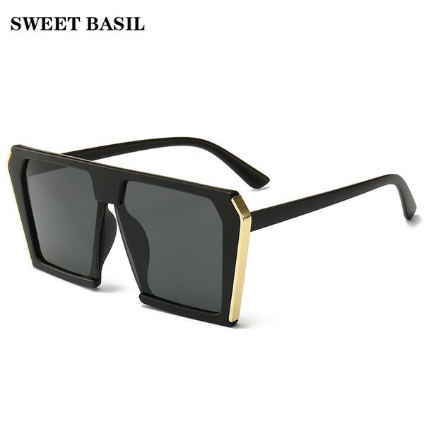 

sweet basil 2020 fashion modern cool square style sunglasses women vintage classic brand design sun glasses uv400, White;black