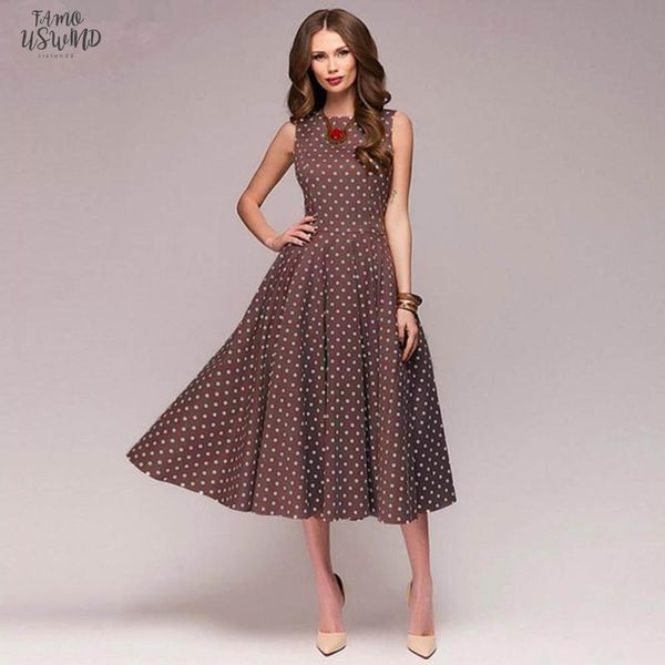

dress womens dot polyester sleeveless hebburn vintage zip empire dress cute floral knee length dress jul20, Black;gray