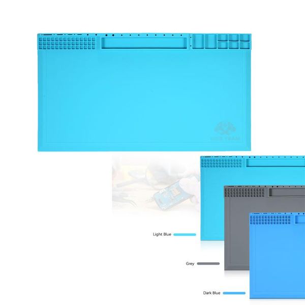 

38x21cm heat insulation silicone pad desk mat maintenance platform with magnetic section for bga soldering repair station
