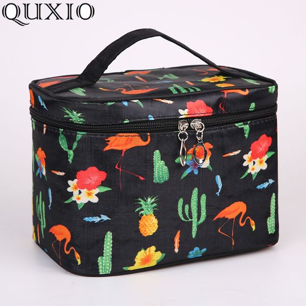 

2018 new flamingo high capacity cosmetic bag girls convenient travel toiletry bag women beauty professional makeup box cz199
