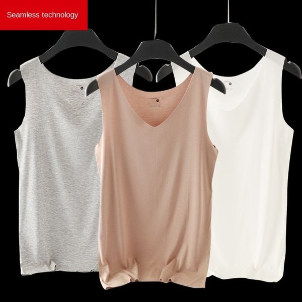 

2019 lady xia cut as shirt you modal traceless vest female seamless large size vest with base shirt, Camo