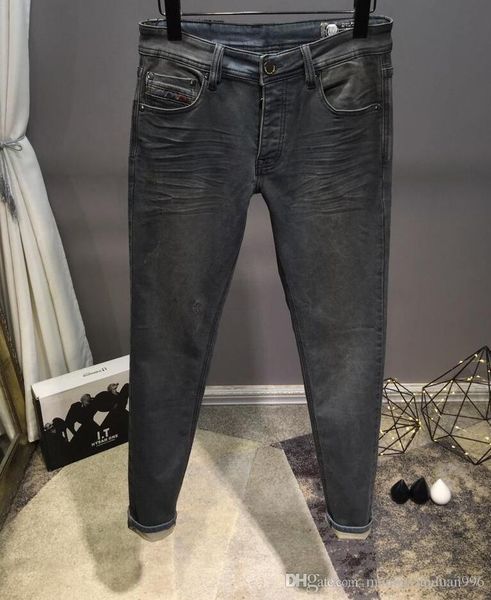 

new wholesale- italian luxury rose embroidered jeans new designer men jeans famous brand slim fit mens printed jeans biker denim pants, Blue