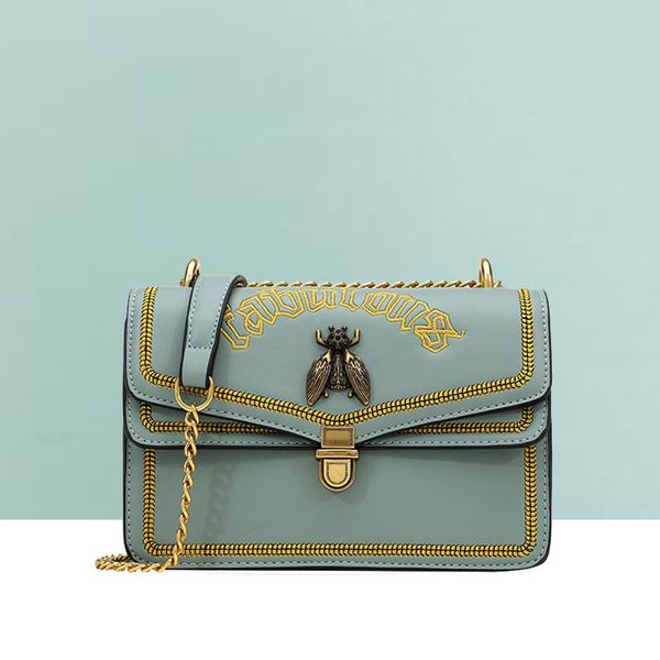 

bag female 2020 new style fashion honey bag square sling chain textured shoulder/crossbody