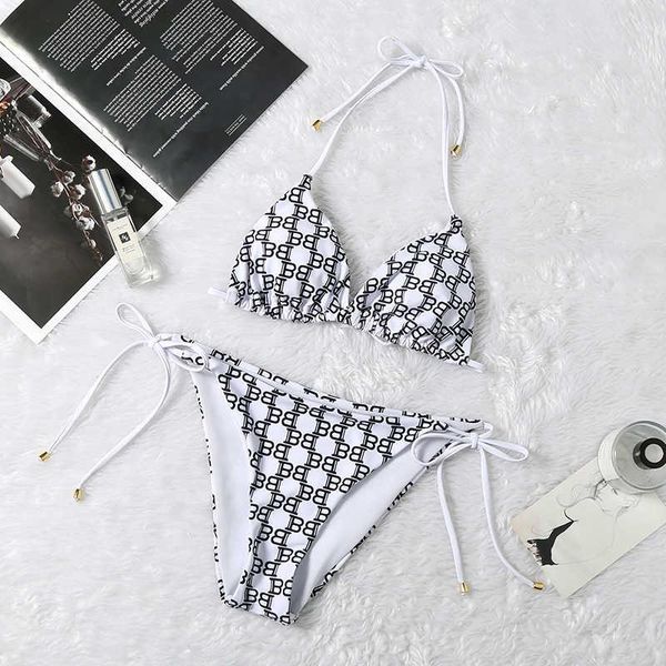 

brand womens bikinis summer 2020 new arrival women beach letter b swimwear sets designer bikini sets 2 colors size s-xl yf204171, White;black