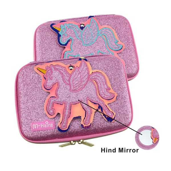

kawaii unicorn pencil case cute rainbow laser pencilcase box bag for girls big capacity stationery school supplies gift