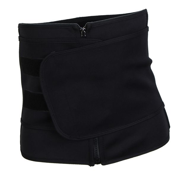 

women sweat weight lost waist trainer corset trimmer belt body shaper, Black;brown