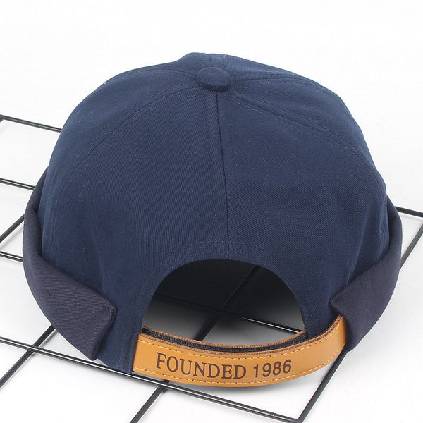 

summer new caps for men women casual sailor mechanic brimless solid color hat sports caps in summer #yl10, Blue;gray