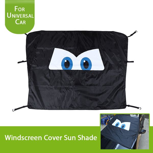 

windshield sun shade cartoon eyes car window shade keeps vehicle cool folding sun visor heat and reflector (ultra-large) 1pc