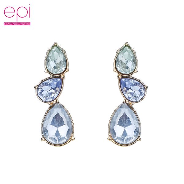 

epi fashion luxury female charm aaa cubic zircon pendant earrings for women wedding party jewelry gift, Silver