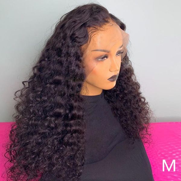 

curly human hair wig 13*6 lace front human hair wigs preplucked hairline remy brazilian 250% 8-26" deep parting roselover, Black;brown