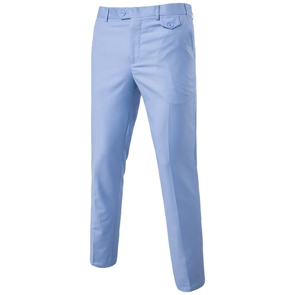 

2019 slim fit summer thin casual business men formal suit pants wedding bridegroom plus size solid color asian size trousers, White;black