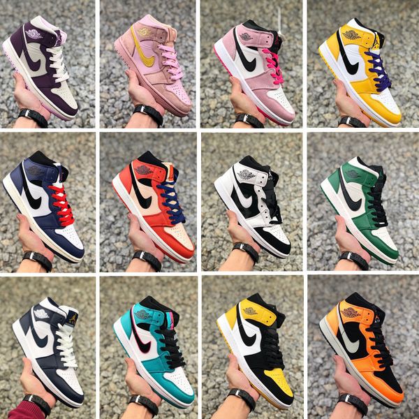 

2020 retro jordan aj 1 aj 1 air quality sneakers men women fly basketball sneakers chaussures shattered backboard 370514