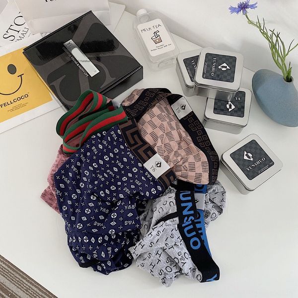 

joint boyfriend men's boxer underwear modal breathable comfortable large size fashion men's exquisite gift underpants underpants b, Black;white
