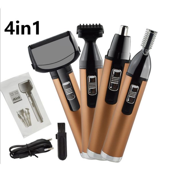 

4 in 1 professional electric shaver multifunction rechargeable wireless eyebrow nose ear hair trimmer for men personal care tool