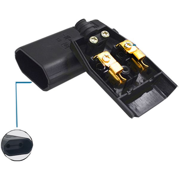 

black white 2.5a korea russia germany eu assemble wiring plug power cable connector female male 2pole electrical socket plug