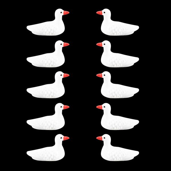 

10xmini landscape garden resin doll house garden seagull decoration