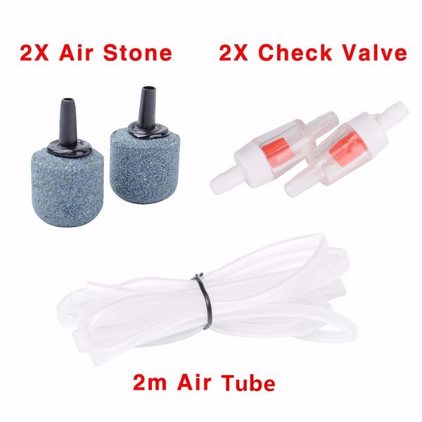 

aquarium air pump accessories air stone check valve tube for fish tank mini silent compressor single double outlet oxygen pumps