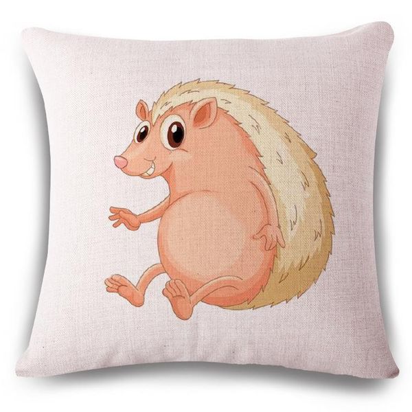 

hedgehog monkey animal hand cotton flax pillow back cushion