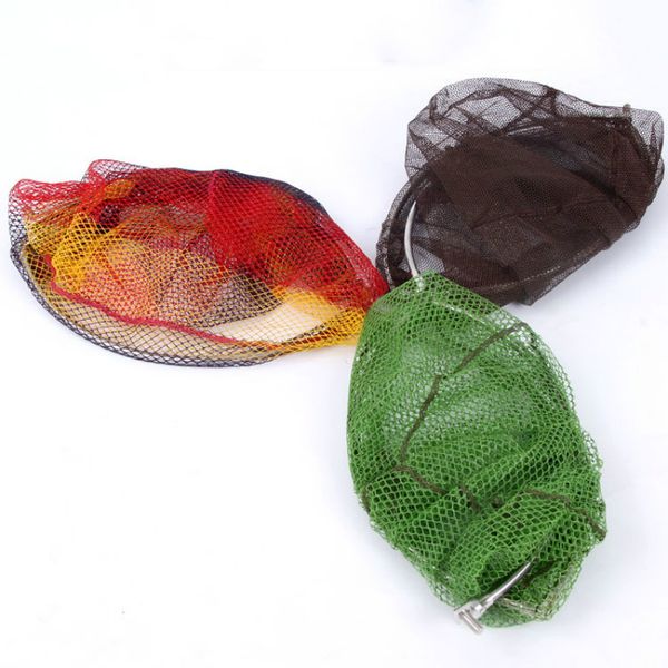 

3 color 40cm diameter stainless steel folding fishing hand net with 8mm screw