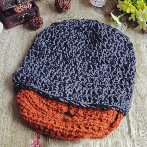 

fashion punk knit crochet beard hat beanie mustache warm winter face mask ski snow caps ie998