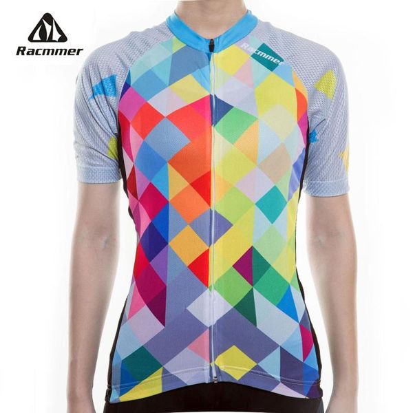 

racmmer 2020 new breathable cycling jersey women summer mtb cycling clothing bicycle short bike clothes #ns-11, Black;red