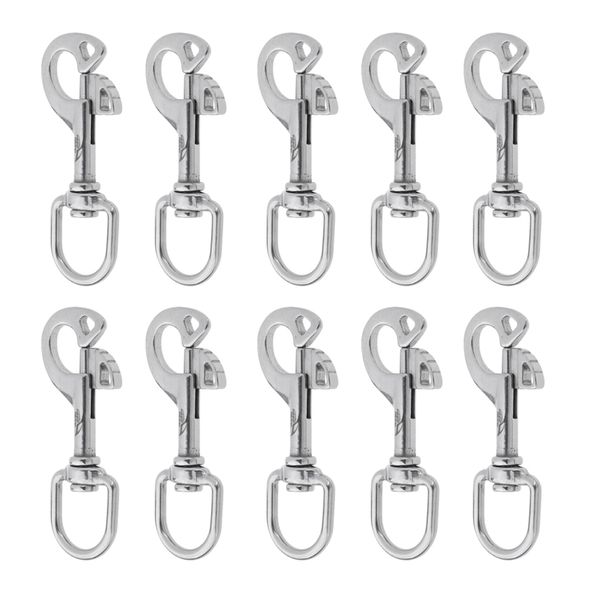 

pack of 10x 316 stainless steel swivel lanyard hook snap clasp spring clip