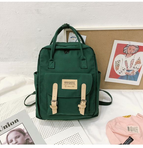 

portable school bag student backpack female belt shoulder bag outdoor sports nylon waterproof mystic messenger