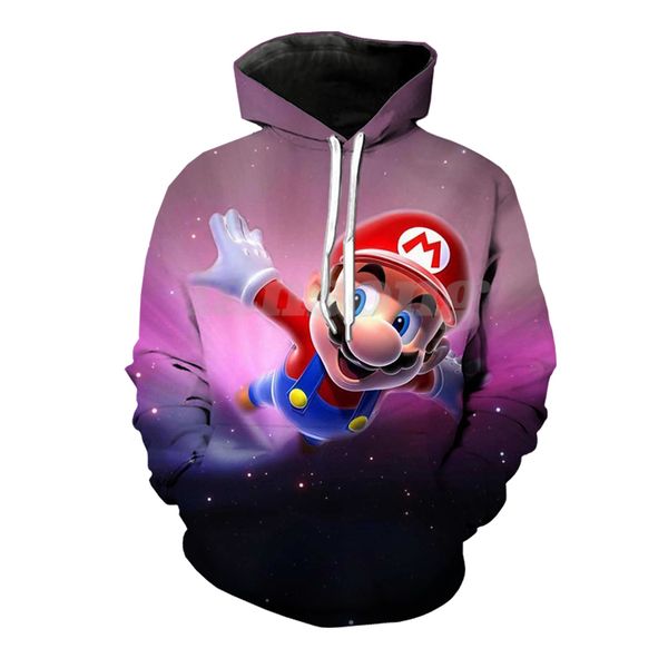 

mario 3d print hoody/tee shirts/sweatshirts/hoodies/pants men harajuku funny pullover tracksuit streetwear hip hop jacket coats, Black