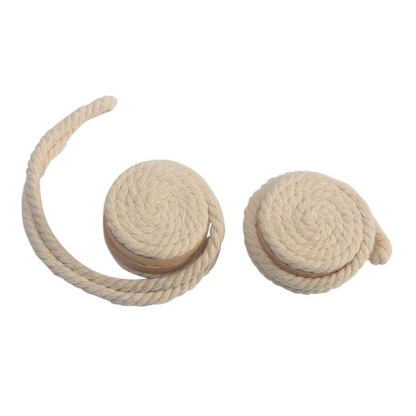 

pastorale style round wooden ball cotton rope weave magnetic curtain clip tieback magnet curtains tie rings buckle holder decor