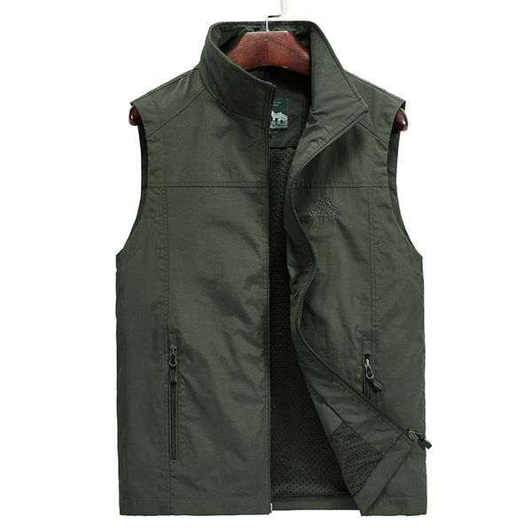 

summer men vest casual mesh liner breathable autumn vest men pgraphy fishing waistcoat plus size m-5xl, Black;white