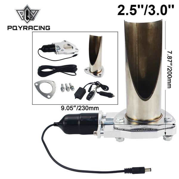

2.5'' / 3.0'' cutout stainless steel exhaust cut out header be cut pipe electric valve exhaust tip muffler kit pqy-ct12