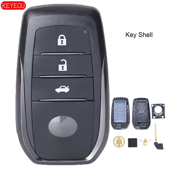 

keyecu smart remote key shell 2b / 3 button for camry rav4 crown highlander corolla