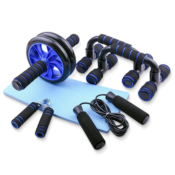 

training equipment muscle exercise abdominal press wheel roller home fitness gym trainer with push up bar rope