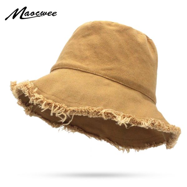 

summer denim solid color sun hat women fashion tassel floppy cap ladies wide brim beach bucket hats female foldable fishing hat, Blue;gray
