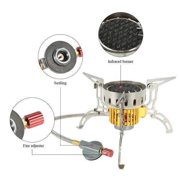 

windproof burner heating stove infrared ray heater camping warmer heating gas stove for winter camping outdoor fishing bl100-b15 stoves