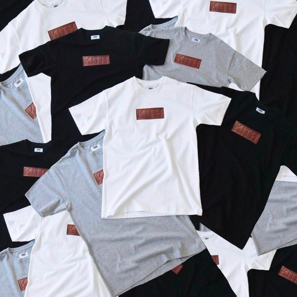 

new19ss kith лечит шоколад tee box logo мужские шорты женские рубашки high street hip hop мода крупногабаритные дизайнер футболка, White;black