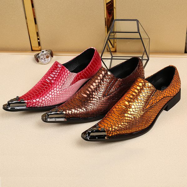 

office business wedding dress genuine leather mens shoes blue luxury mixed color formal pointed toe oxfords men shoes, Black