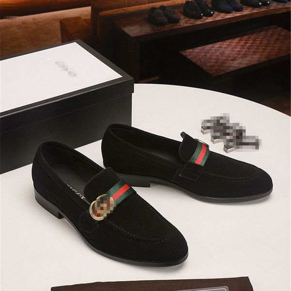 

new flat leather shoes fashion mens loafers dress shoes slip on casual new pointed toe shoes eur size38-44, Black