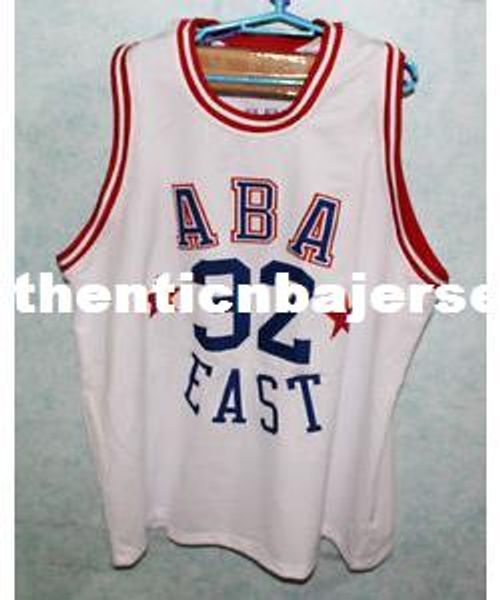 

#32 julius erving aba east basketball jersey white retro throwbacks embroidery stitched custom any number and name jerseys, Black;blue