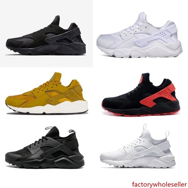 

new huarache 4 iv casual shoes for men women, black white sneakers triple huaraches jogging sports shoes eur 36-45