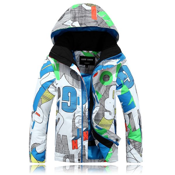 

gsou snow kids ski jacket winter waterproof windproof breathable snow coat mountain skiing and snowboarding jacket