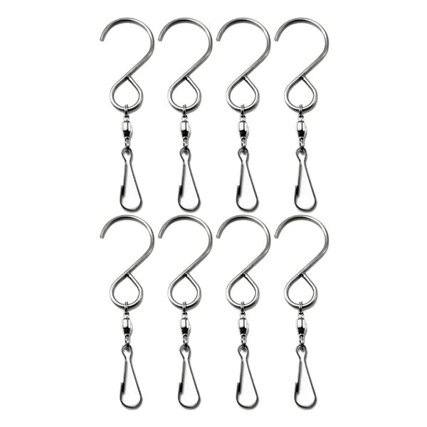 

10 pack swivel hooks clips, s hooks smooth spinning, for hanging wind spinners wind chimes crystal twisters party supply rotatin