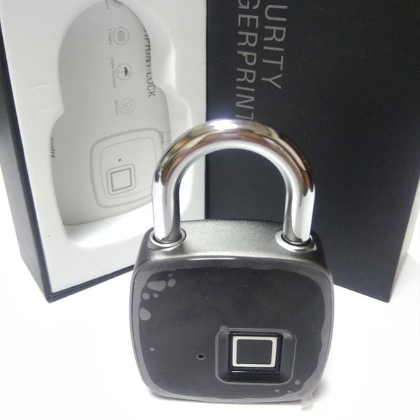 

new smart fingerprint lock portable security padlock waterproof anti-theft padlock for golf bag suitcase gym locker cupboard drawer door