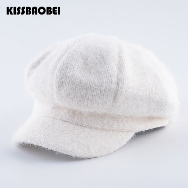 

solid color octagonal cap women retro newsboy cap winter hats for women casual vintage painter hat berets chapeus mulher, Blue;gray