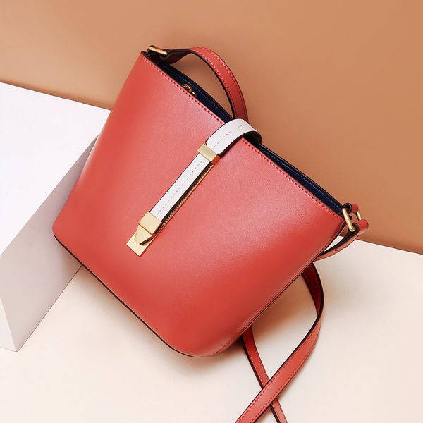 

2020 мода натуральная кожа сумочка простой ведро сумка большой емкости сумка-мессенджер леди сумочка леди кожа